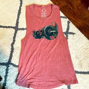 Project x floral weights muscle tank